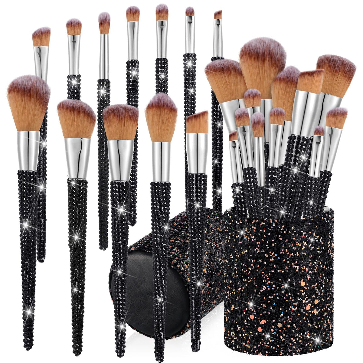 Lush & Lovely 13-Piece Rhinestone Make Up Brush Set