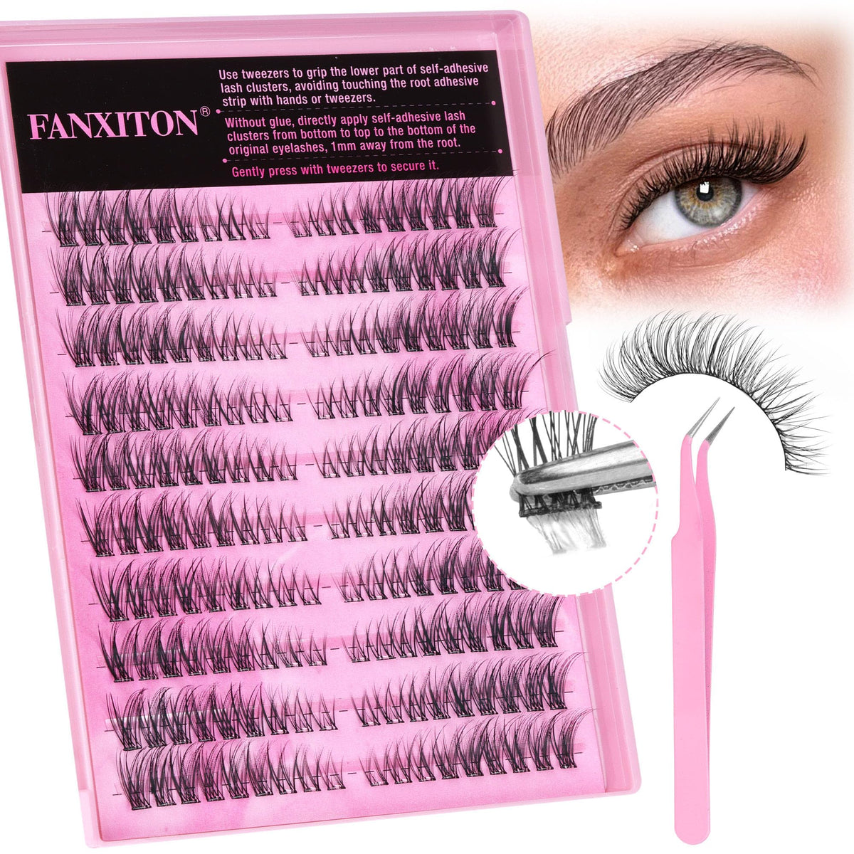 Lush & Lovely Self-Adhesive Lash Clusters – 180 Piece